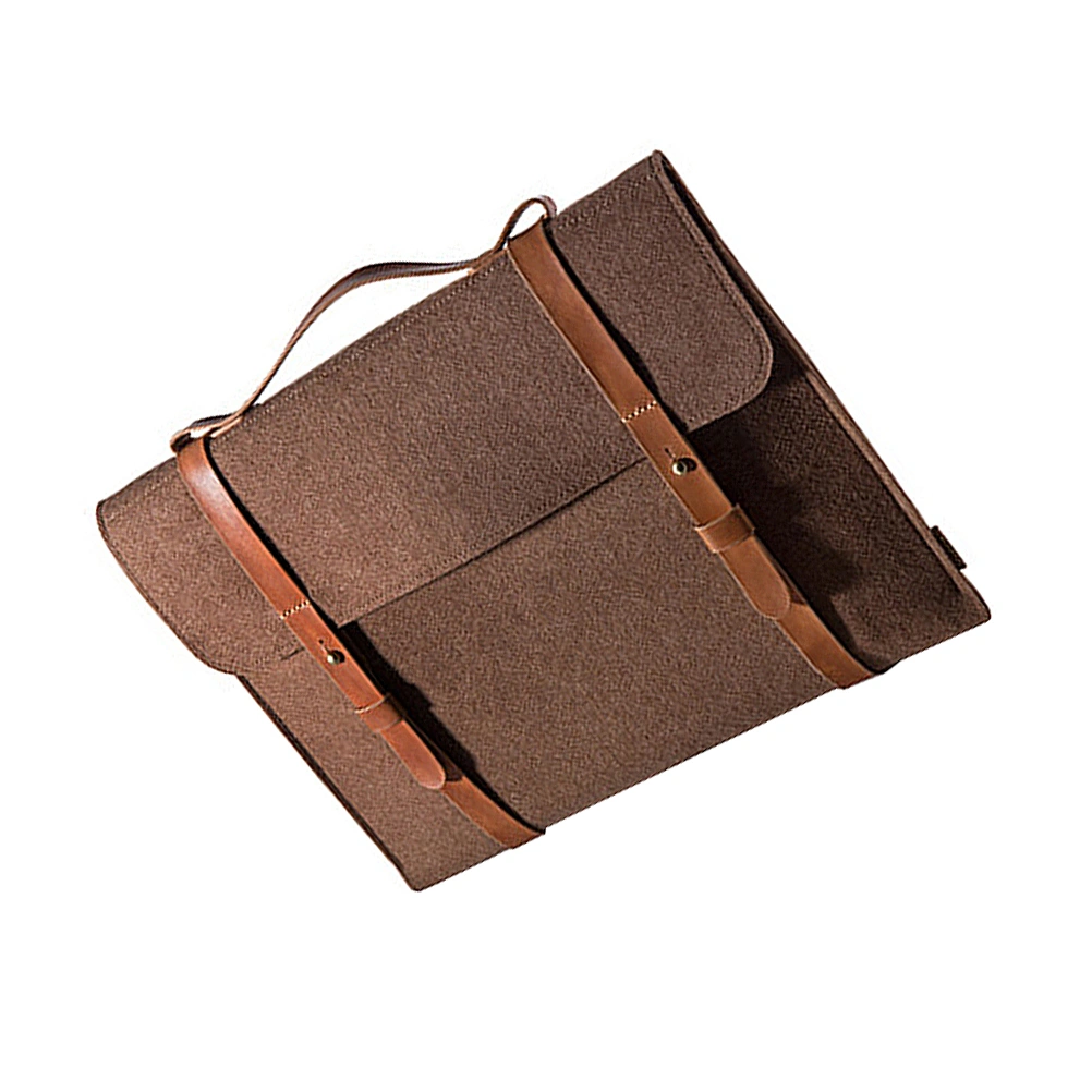 1PC 15.6 Inch Laptop Handbag Simple Felt Laptop Protective Portable Laptop Bag Briefcase (Brown)