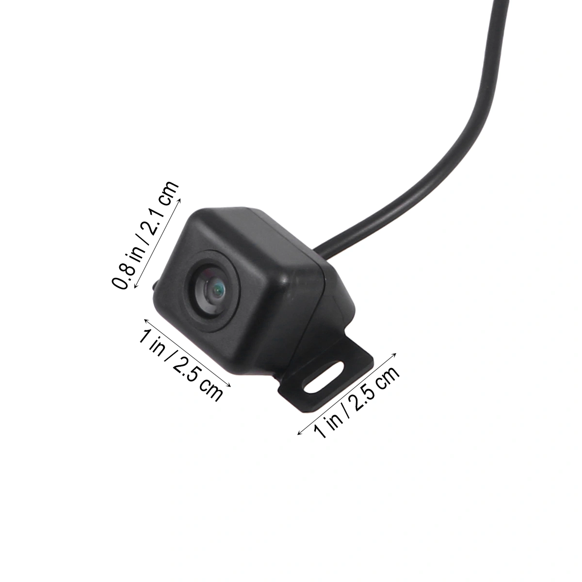 Car Rear View Camera Backup Camera License Plate Mount Built-in Distance Scale Lines Waterproof 170°Wide Angle Night Vision 480 TVL Resolution Bar Cam
