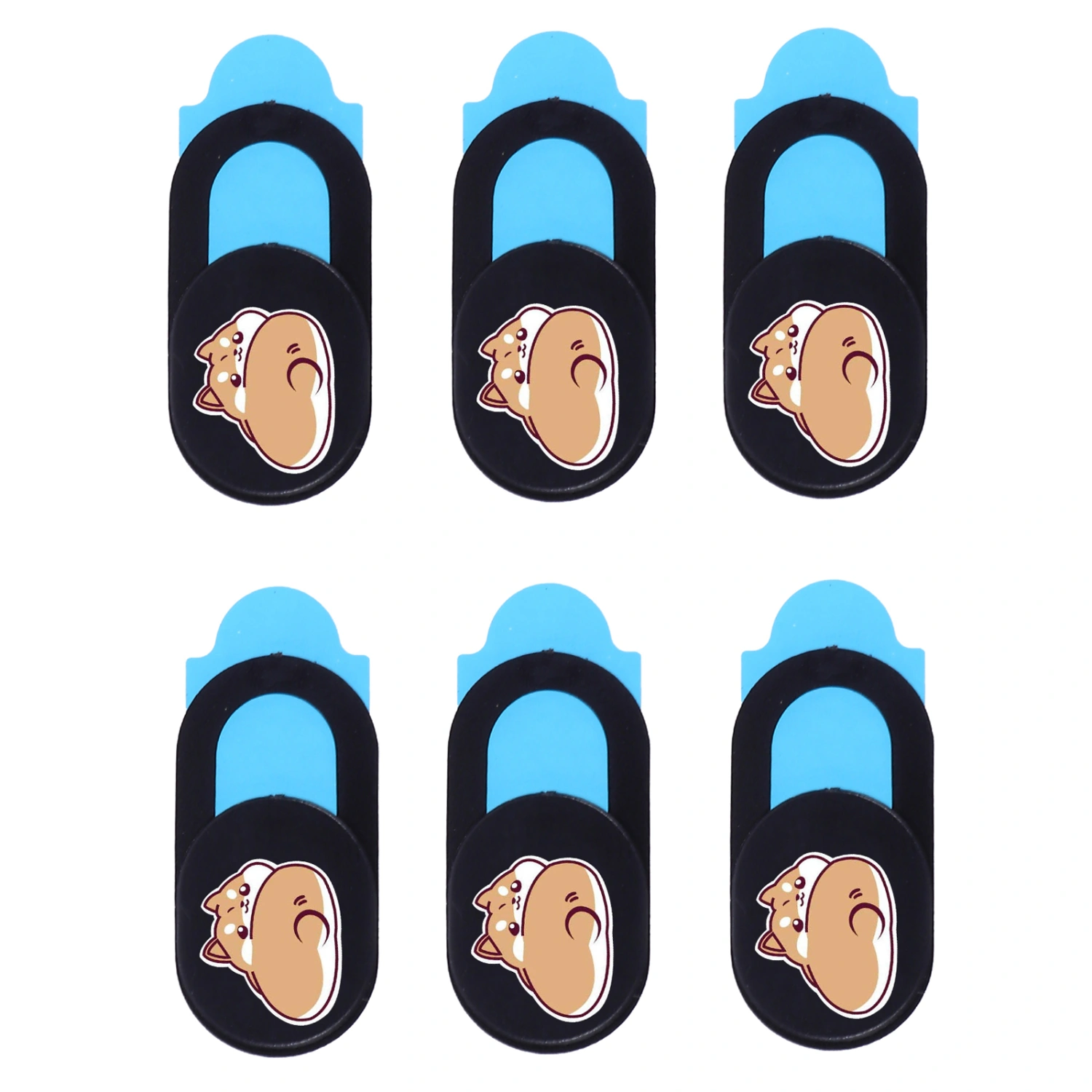6pcs Laptops Camera Cover Cat Pattern Privacy Protection Webcam Cover Slide