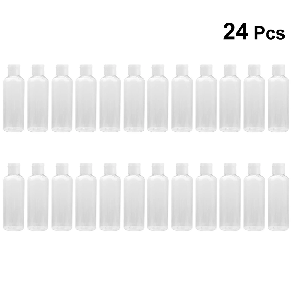 24pcs 50ml Plastic Empty Bottles with Refillable Cosmetic Toner Lotion Bottles