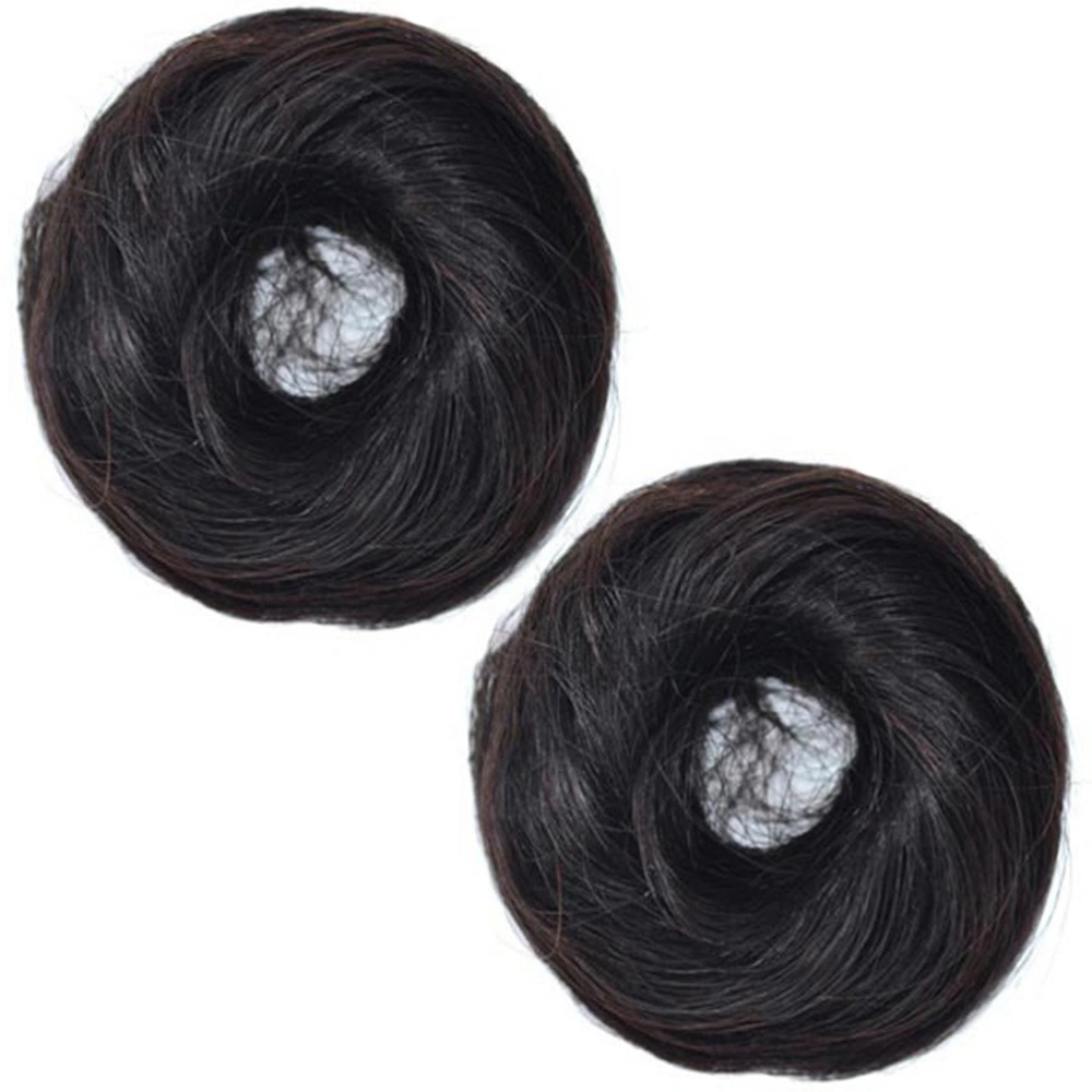 2Pcs Hairpiece Scrunchies Bun Hair Rings Extension Scrunchies Hair Bun Extension