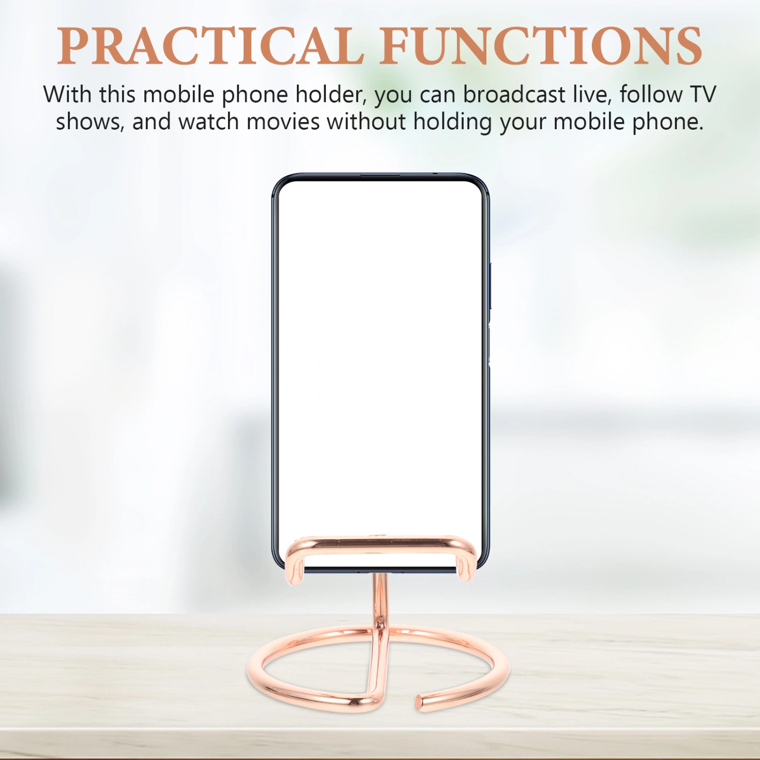 2pcs Desk Phone Stand Office Phone Holder Portable Cell Phone Holder Iron Bracket