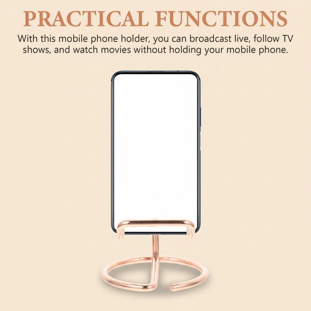 2pcs Desk Phone Stand Office Phone Holder Portable Cell Phone Holder Iron Bracket