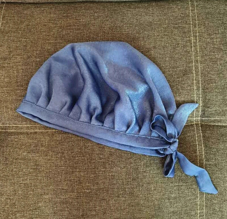 Elastic Sleeping Hat Sleeping Bonnet Cap Bow Sleeping Hat Women Sleeping Cap