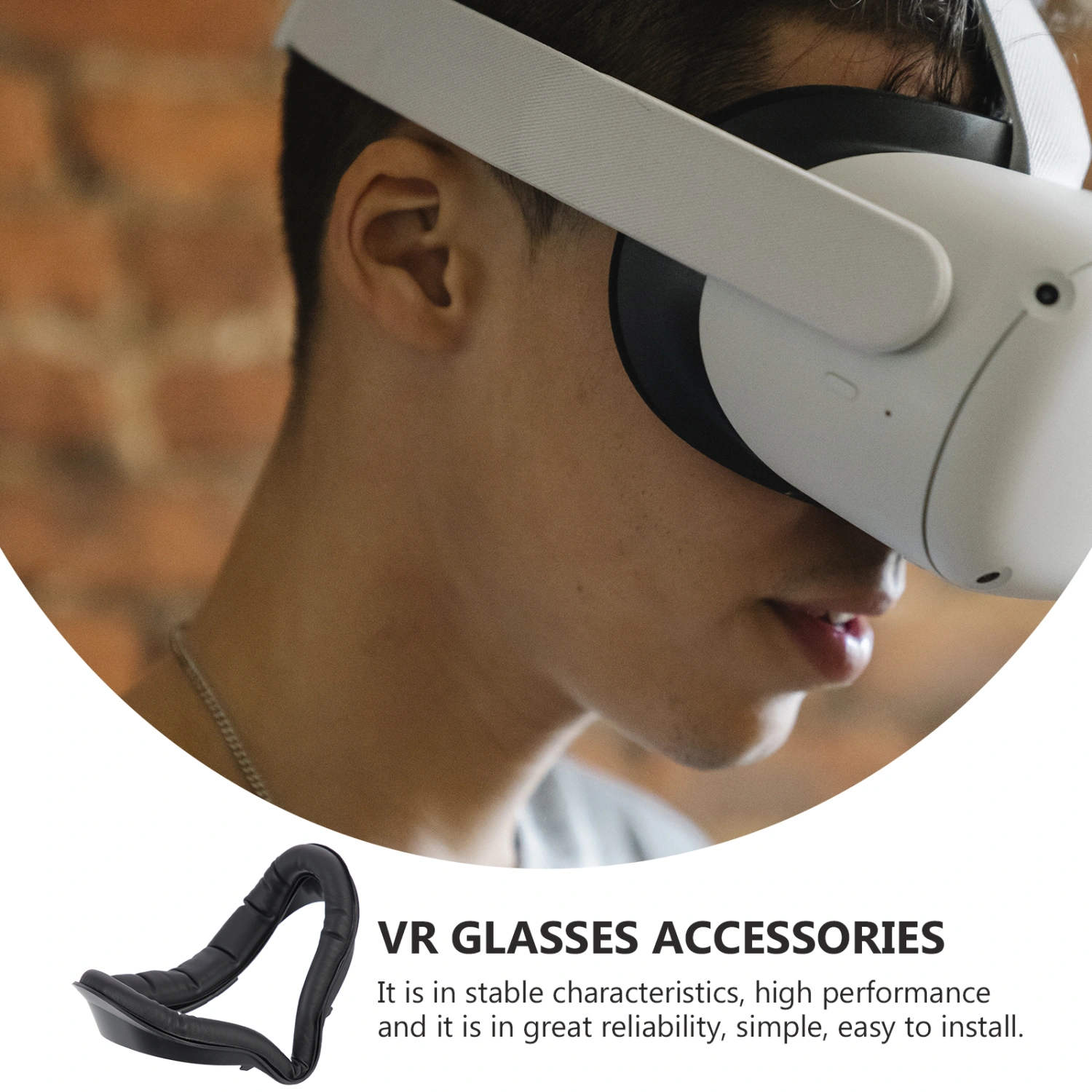 VR Face Cover Compatible For Quest2 Sweat-proof VR Face Cushion Replacement