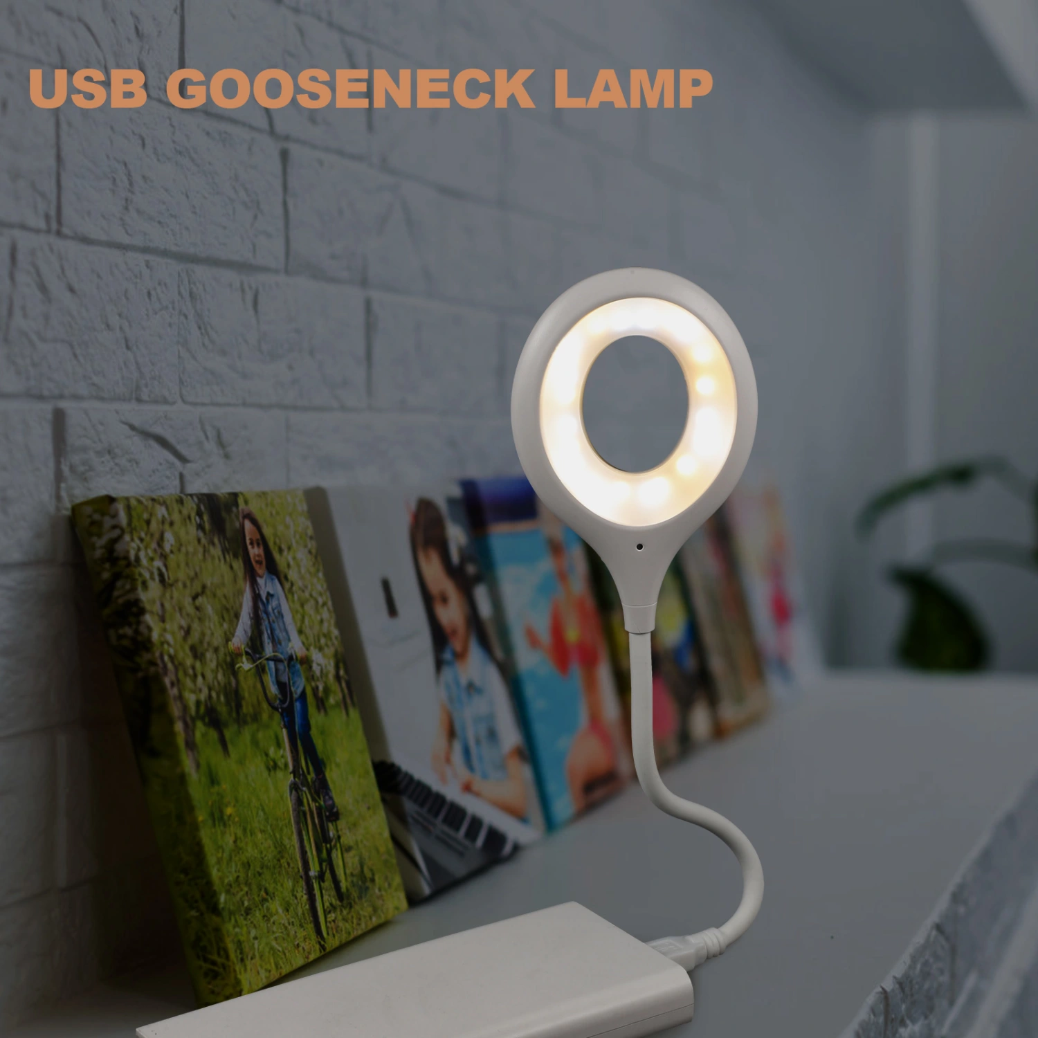 Usb Gooseneck Lamp Voice Activated Light Flexible Hose Bedside Reading Lamp