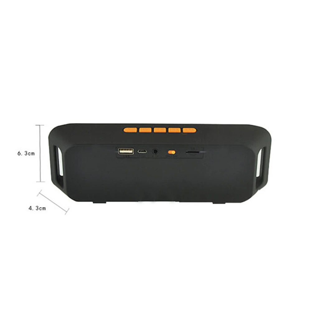 Mini Portable WirelessSpeaker Subwoofer USB Flash FM Radio Stereo MP3 Player (Orange)
