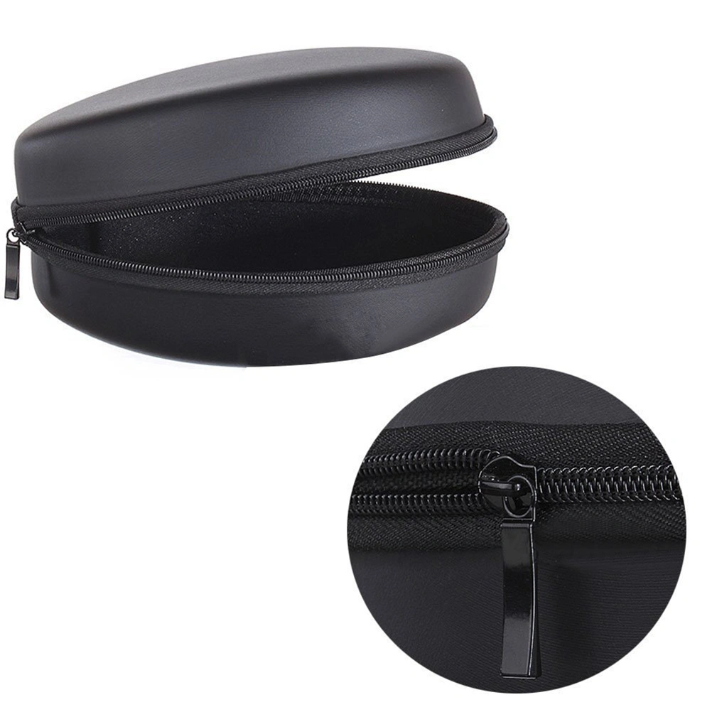 Universal Mini EVA Headphones Storage Box Case Portable Travel Carrying Case Earphones Earbuds Headset USB Cable Pouch (Black)