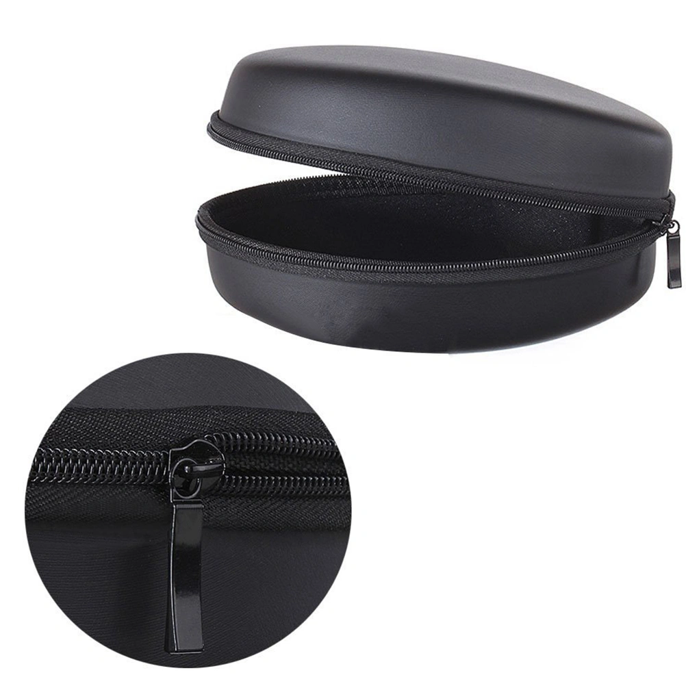 Universal Mini EVA Headphones Storage Box Case Portable Travel Carrying Case Earphones Earbuds Headset USB Cable Pouch (Black)