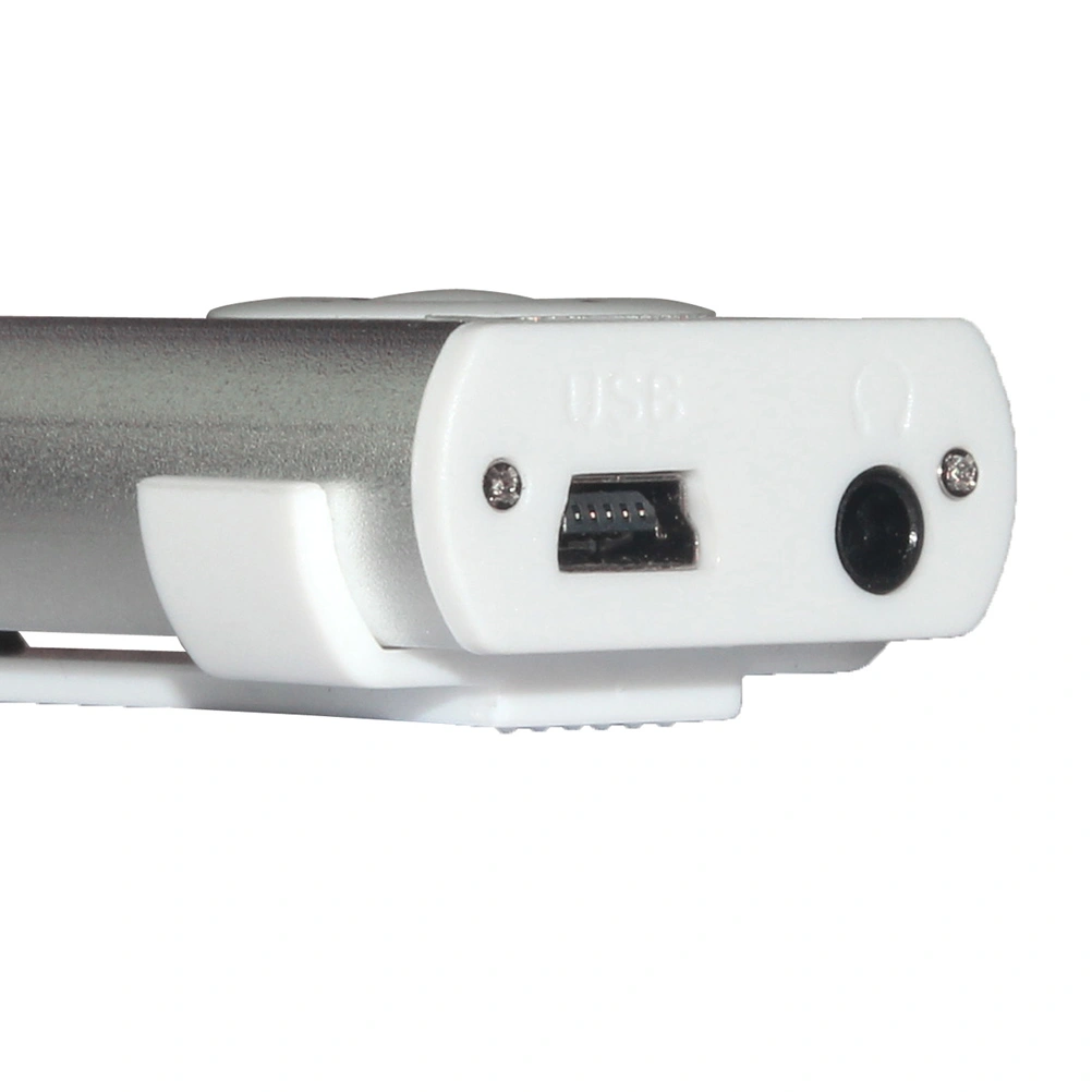 Mini MP3 Player Body Support 16GB SD TF with LED Flashlight (Silver)