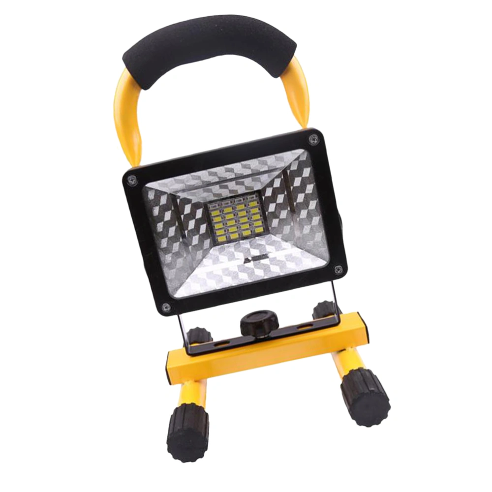 30W Floodlight Rechargeable LED Work Light Spotlight Searchlight Camping Lantern Red and Blue Light Flashing US Plug with Charger (with High Capacity Battery)