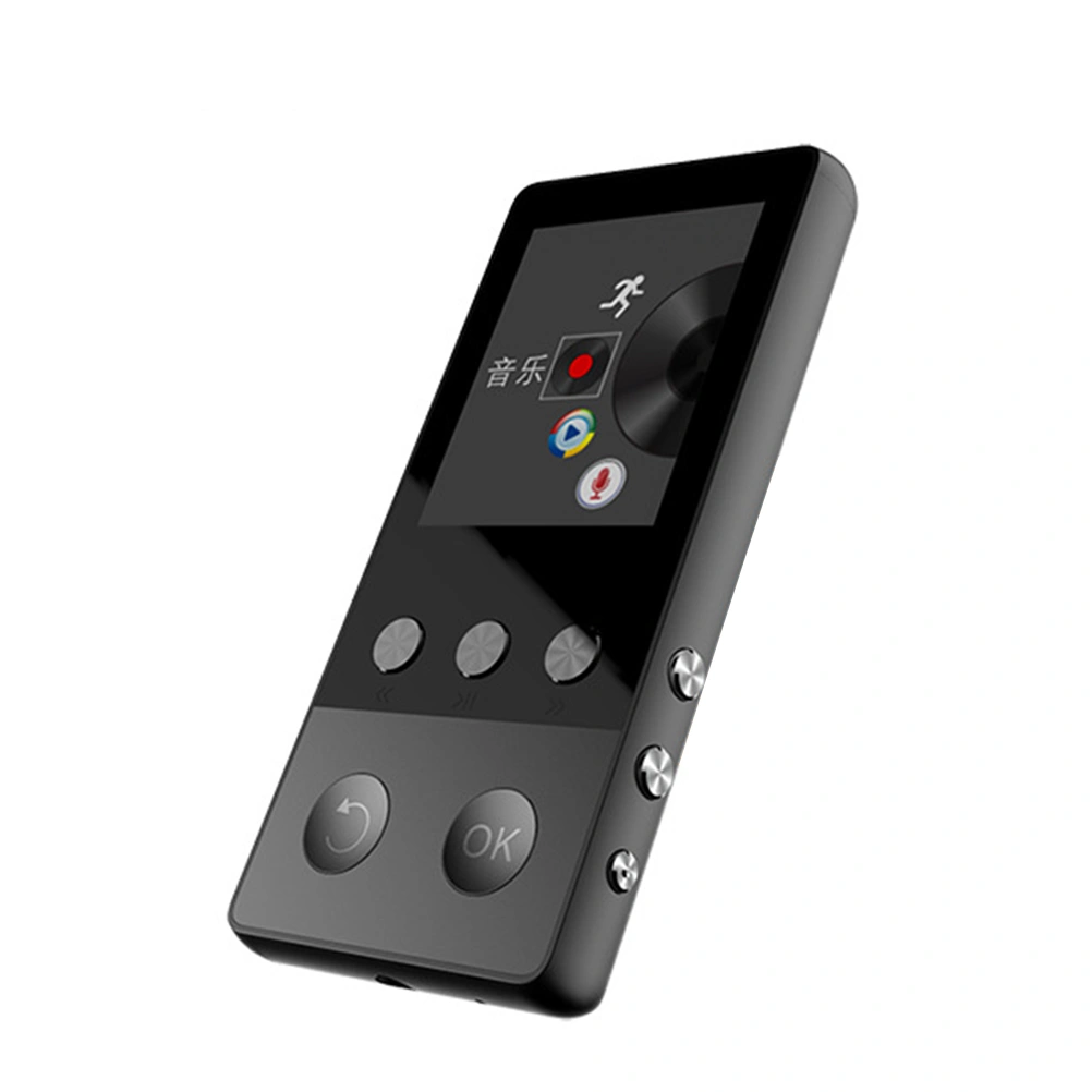 1.8 Inch 8GB MP4 Fashion HIFI Music Player Digital Mini Music Player Recorder (Black)