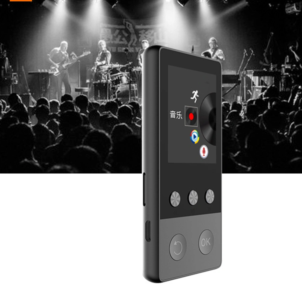 1.8 Inch 8GB MP4 Fashion HIFI Music Player Digital Mini Music Player Recorder (Black)