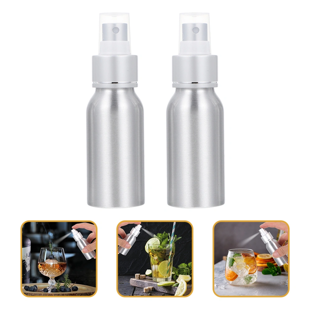 2pcs Cocktail Atomizer Refillable Atomizer Empty Sample Atomizer for Kitchen Bar 30ml