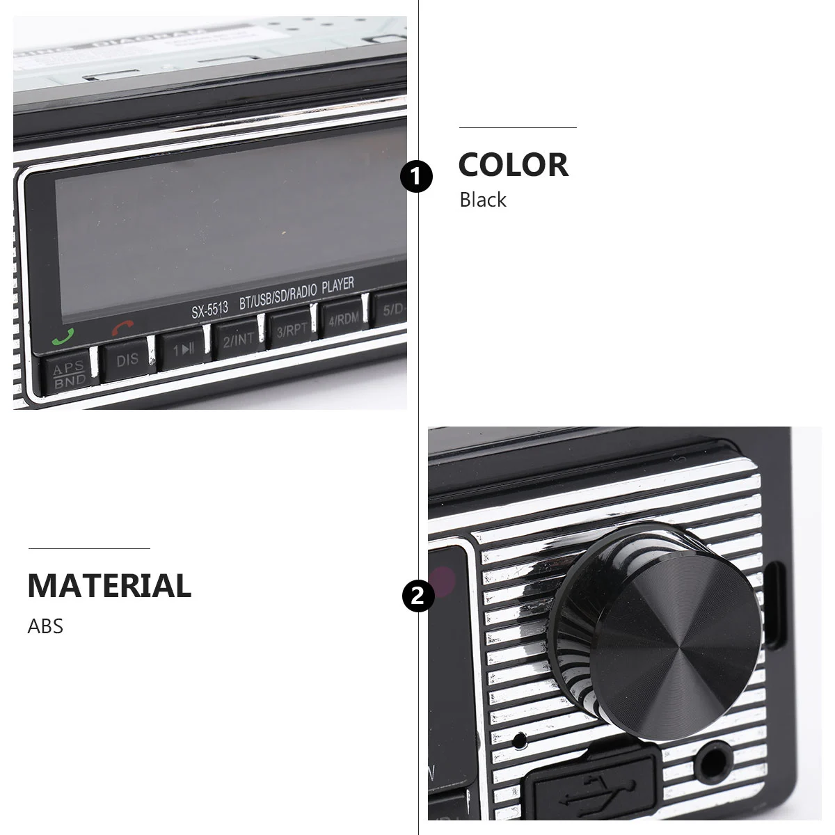 12v Car Radio Vehicle Wireless Aux In Usb Music Player With