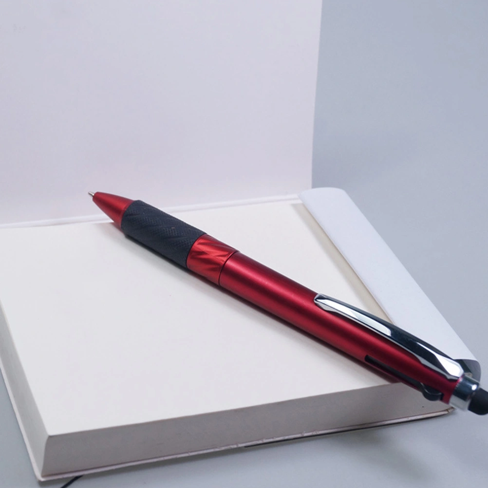 4 Pcs 1 Set Practical Ball Pens Unique 3-color Rotation Pens with Stylus