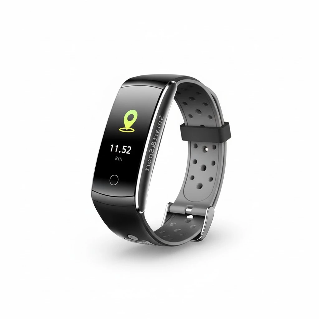 Q8 Smart Bracelet Heart Rate Monitor FitnessWristband IP68 Waterproof Monitor Smartband for Android IOS (Grey)