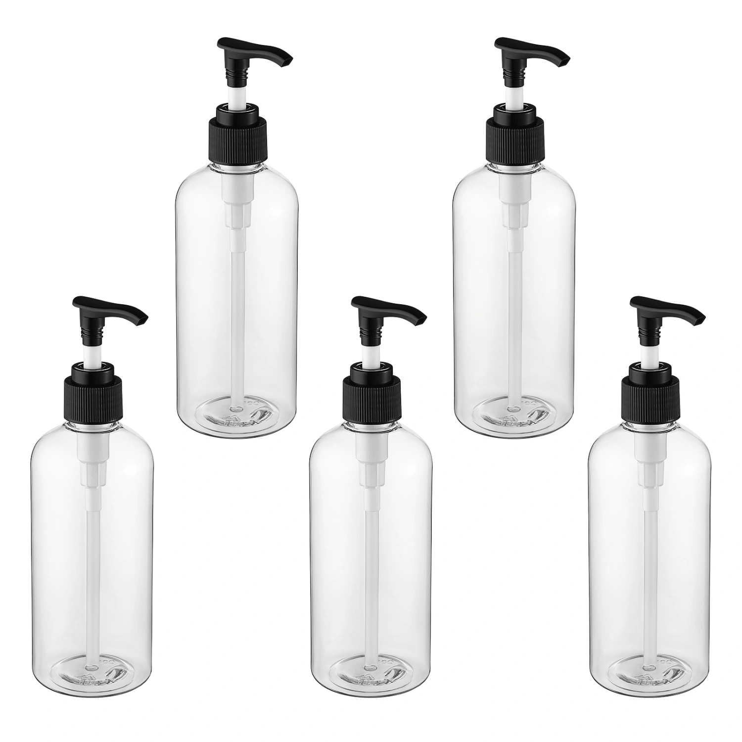 5pcs Soap Pump Dispensers Pump Bottles Refillable Liquid Soap Dispenser Bottles Clear Plastic Bottles