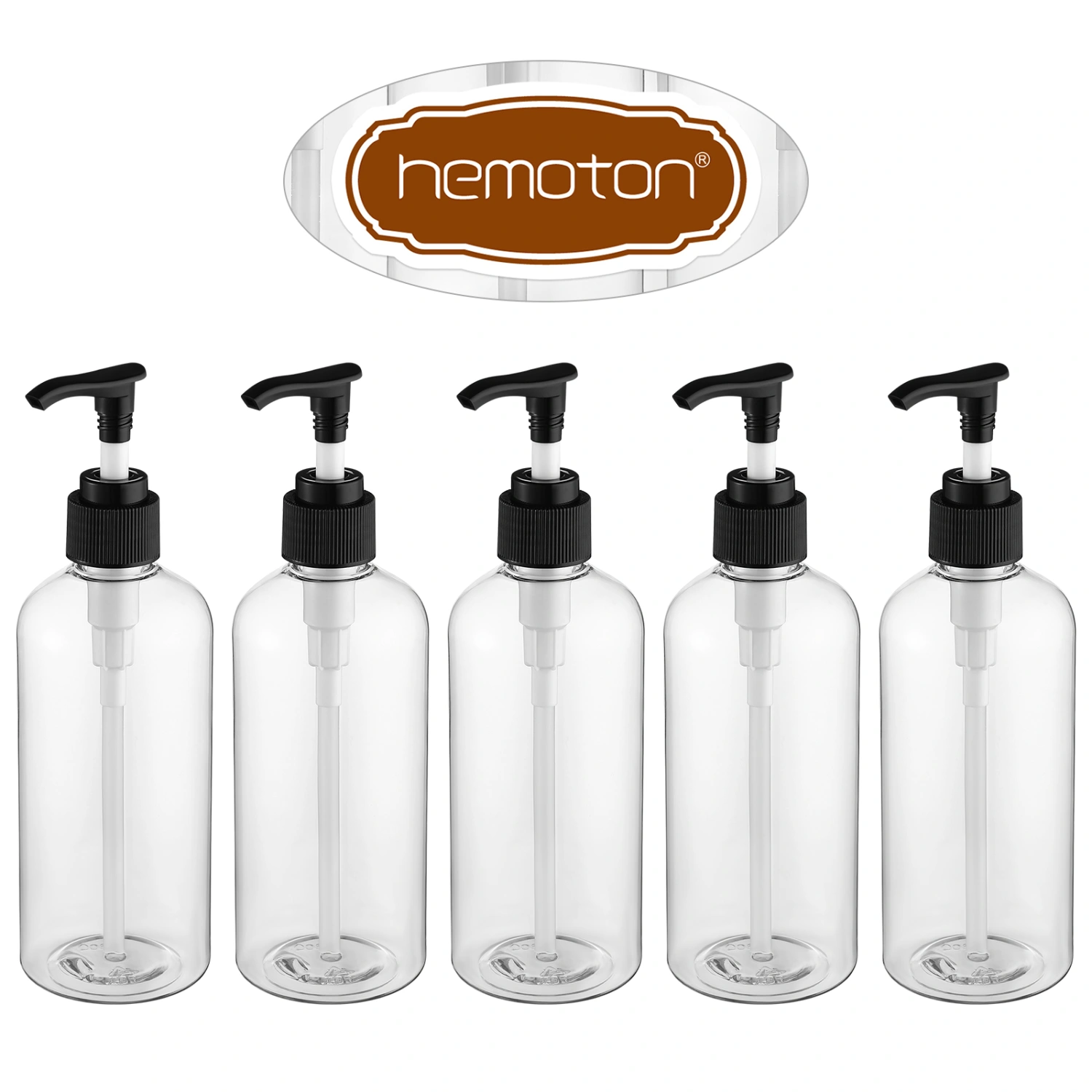 5pcs Soap Pump Dispensers Pump Bottles Refillable Liquid Soap Dispenser Bottles Clear Plastic Bottles