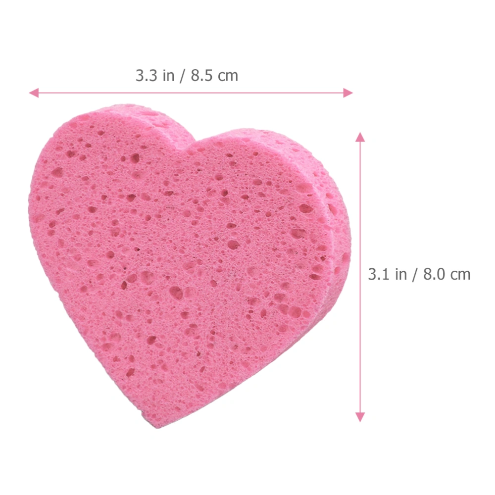  30pcs Face Sponge Washing Face Exfoliating Face Sponge Heart Sponge Face Cleansing Sponge