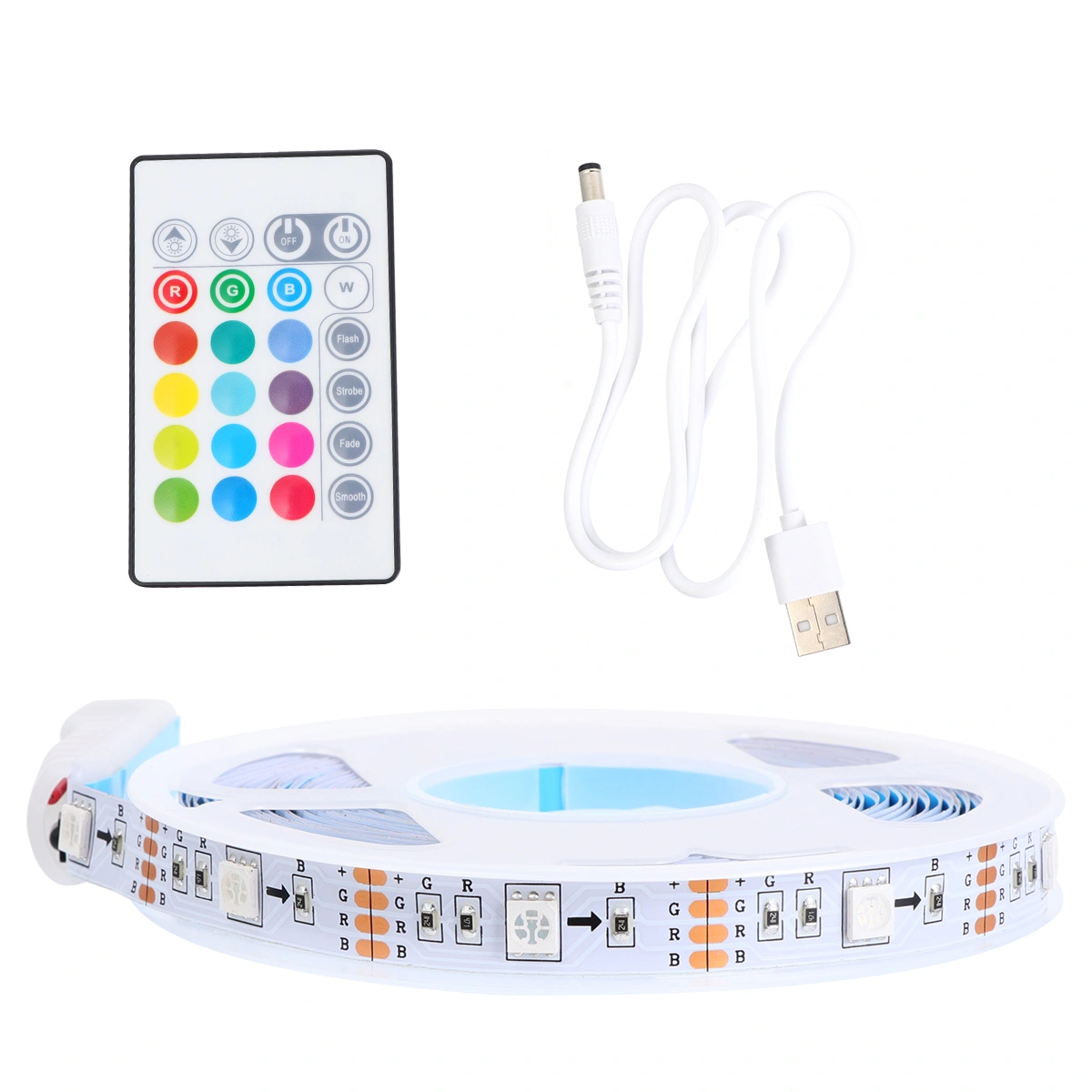 RGB LED Light Strip 5 Meter USB Powered TV LED Backlight with