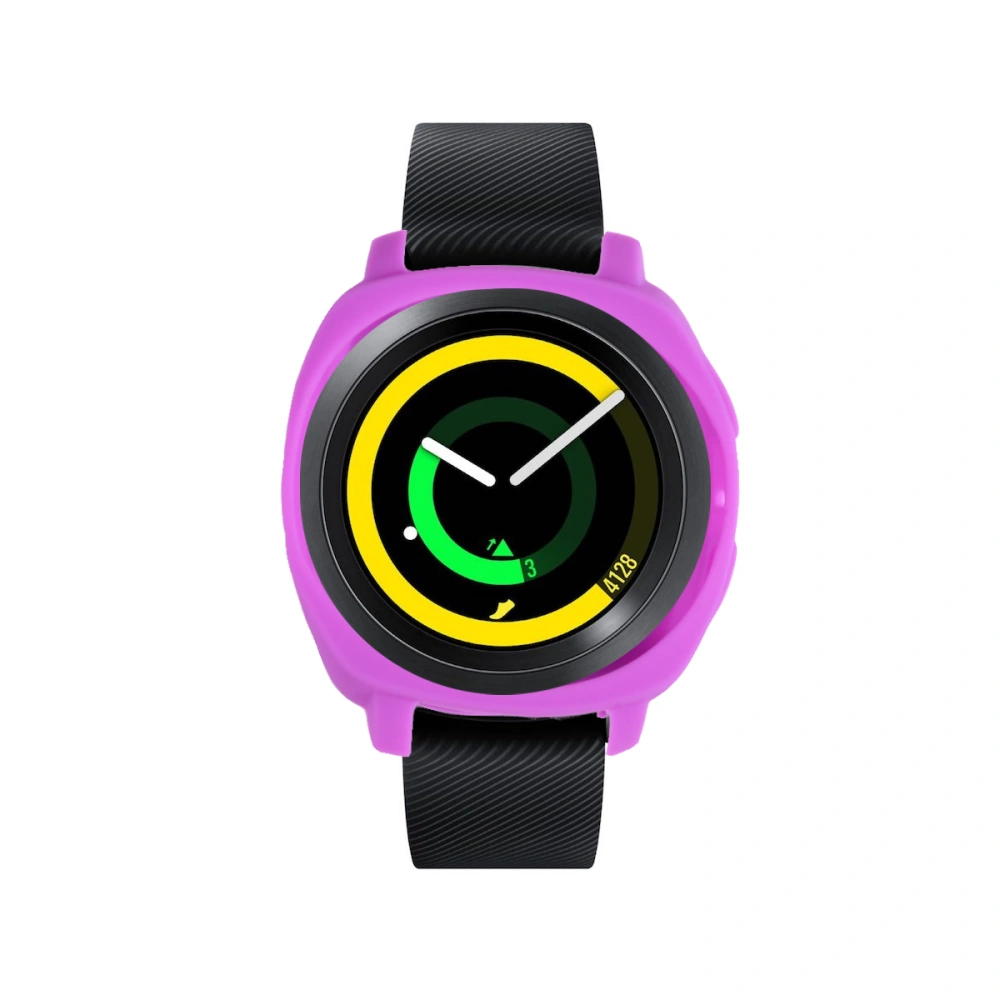 Silicone Smart Watch Protective Case Watch Cover Bracelet Cover Compatible for Gear R600 (Purple)