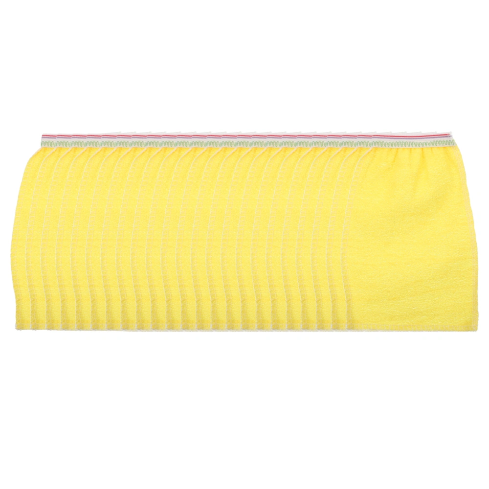 25Pcs Disposable Shower Towels Scrubbing Bath Gloves Exfoliating Bath Gloves (Yellow)