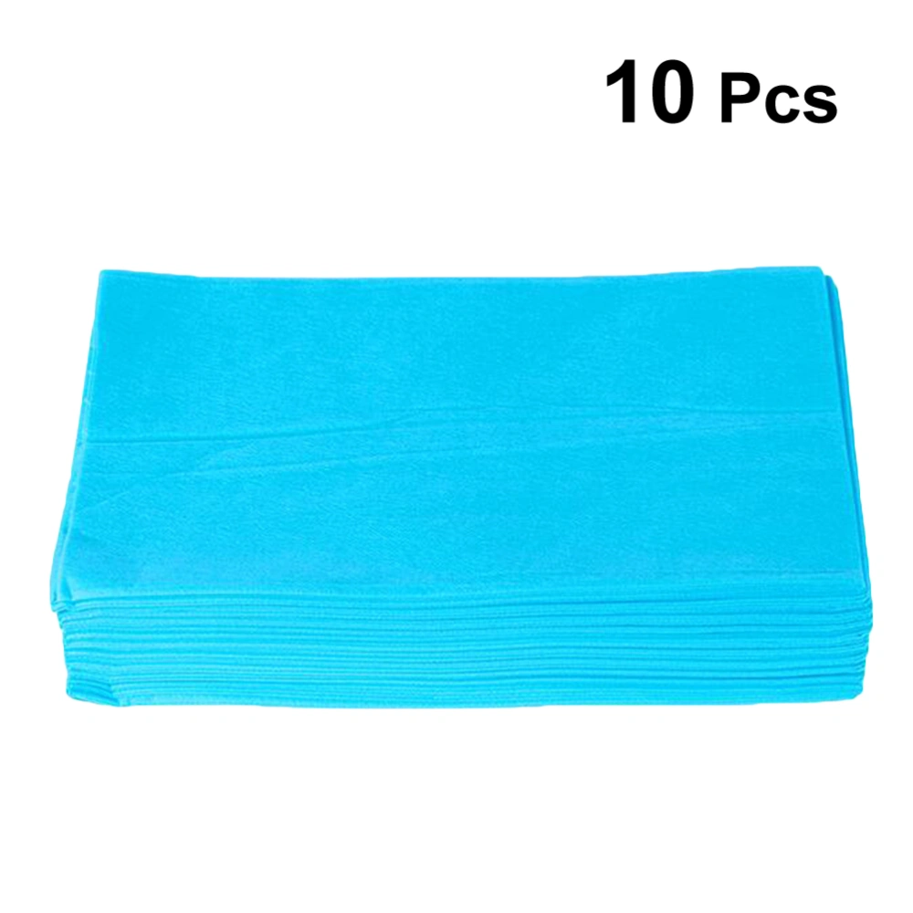 10PCS Disposable Bedsheets SPA Massage Salon Nonwoven Bed Cover Bed Sheets (Blue)