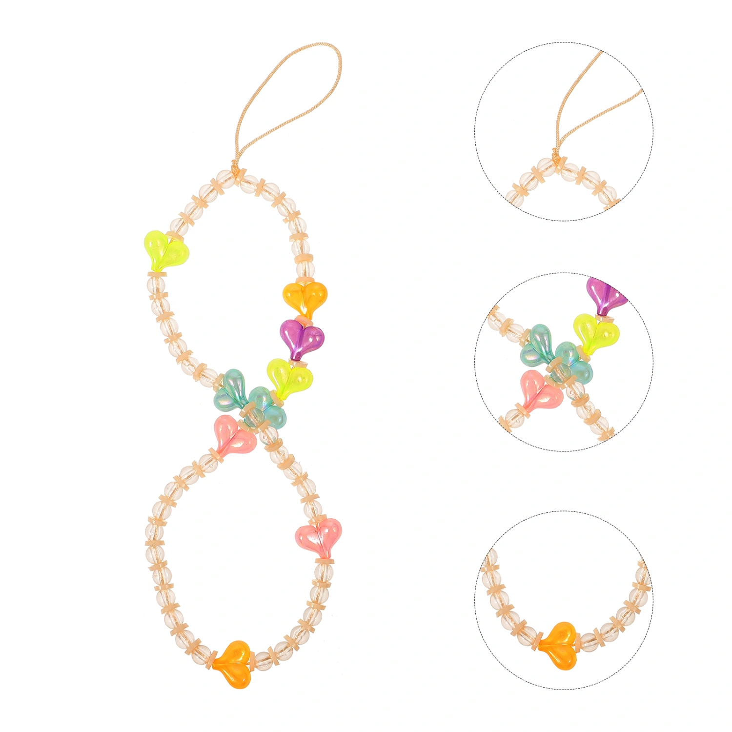 Beaded Phone Chain Universal Cellphone Charm Decorative Phone Strap Charm for Decor