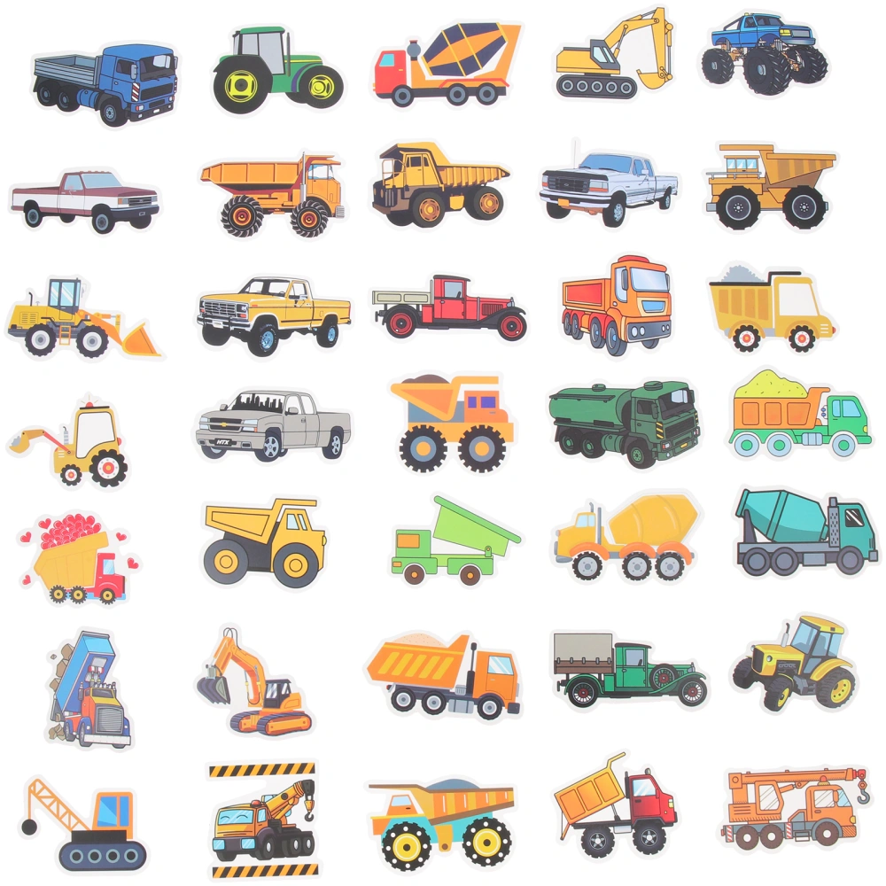 200Pcs Suitcase Truck Pattern Sticker Self-adhesive Decal Graffiti Sticker Kids Toy Stickers