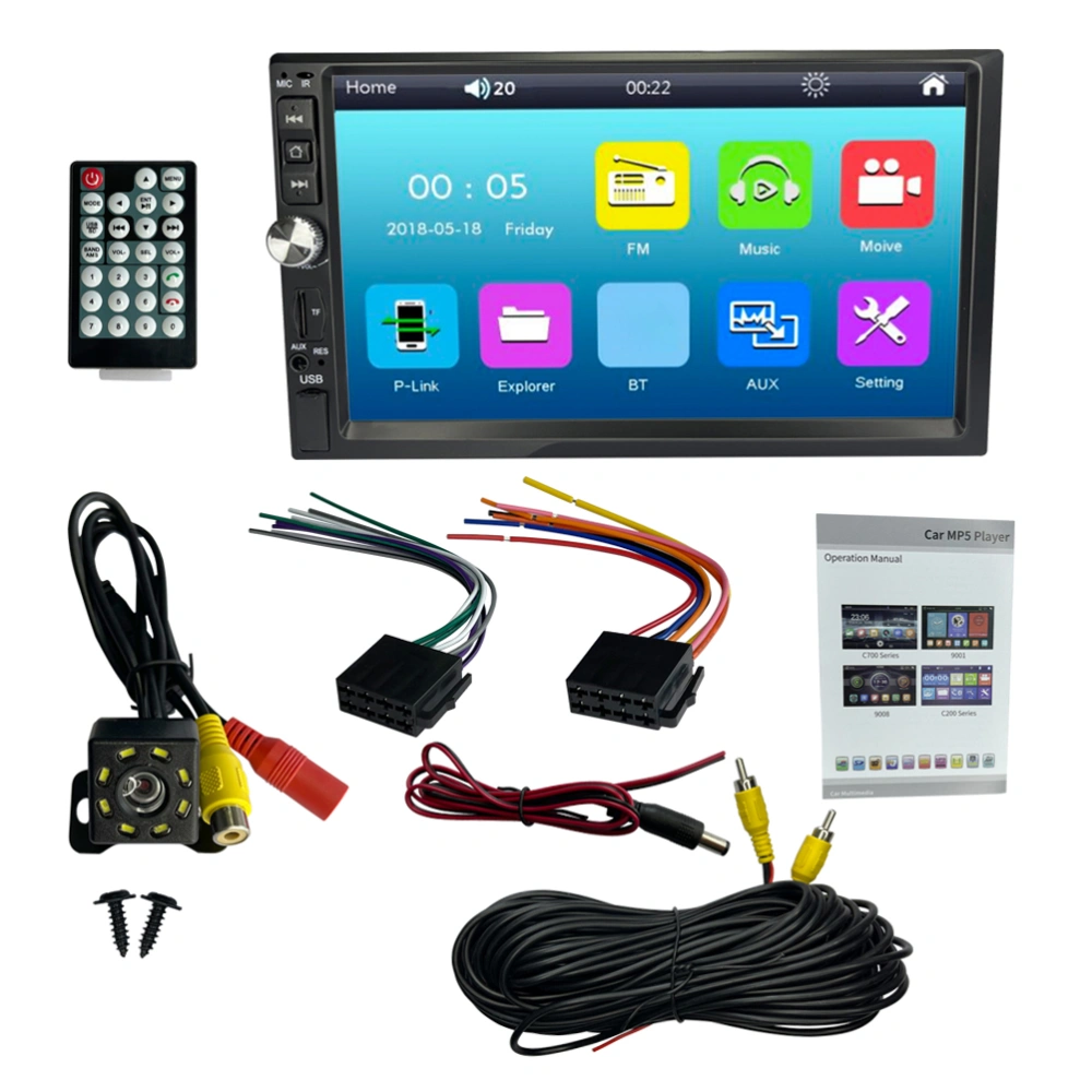 1 Set Car MP5 Player Touch Screen MP5 Player with Camera and Remote Controller