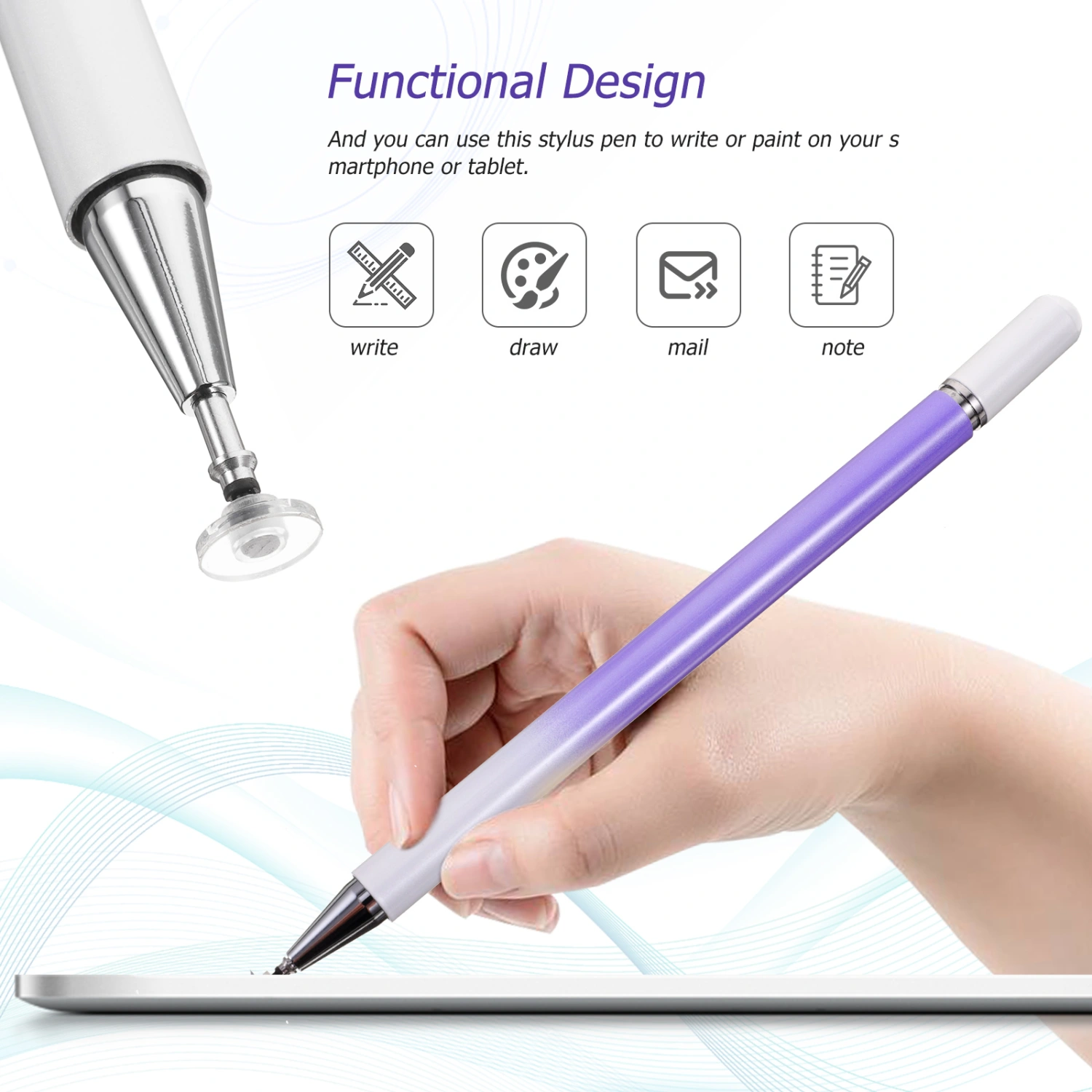 Touch Screens Color Style Gradient Stylus Pen High Sensitivity Pen Smart Phone Stylus Pen