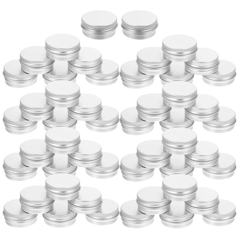 50Pcs Small Aluminum Box Spiral Lid Cream Ointment Holder Empty Cosmetics Box