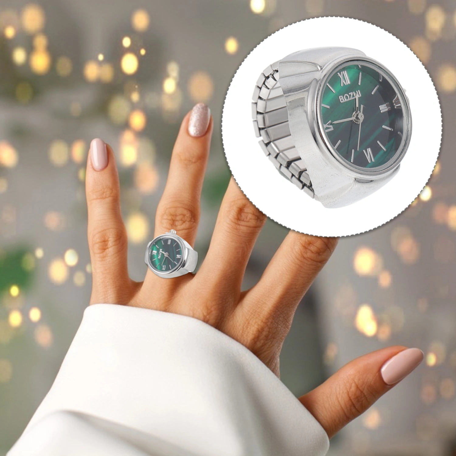 Finger Watch Mini Watch Ring Roman Numeral Ring Watch Modern Ring Watch