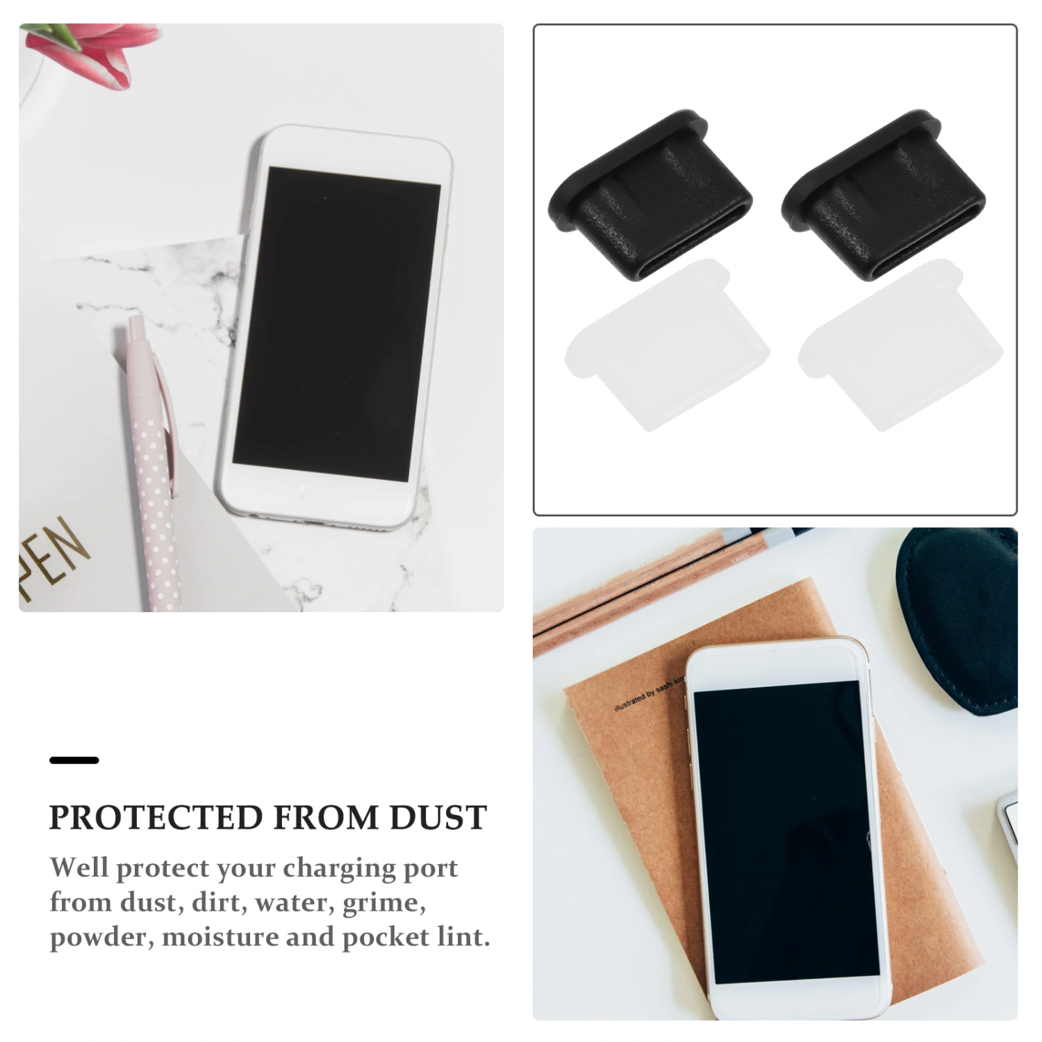 30pcs USB3.1 Type-C Anti Dust Plugs Computer Charging Ports Dust Proof Covers