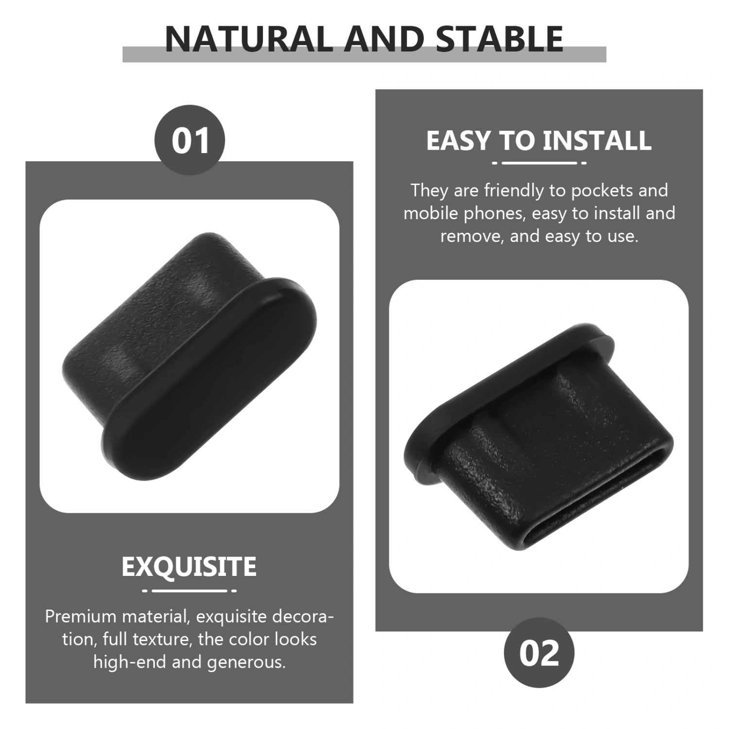 30pcs USB3.1 Type-C Anti Dust Plugs Computer Charging Ports Dust Proof Covers