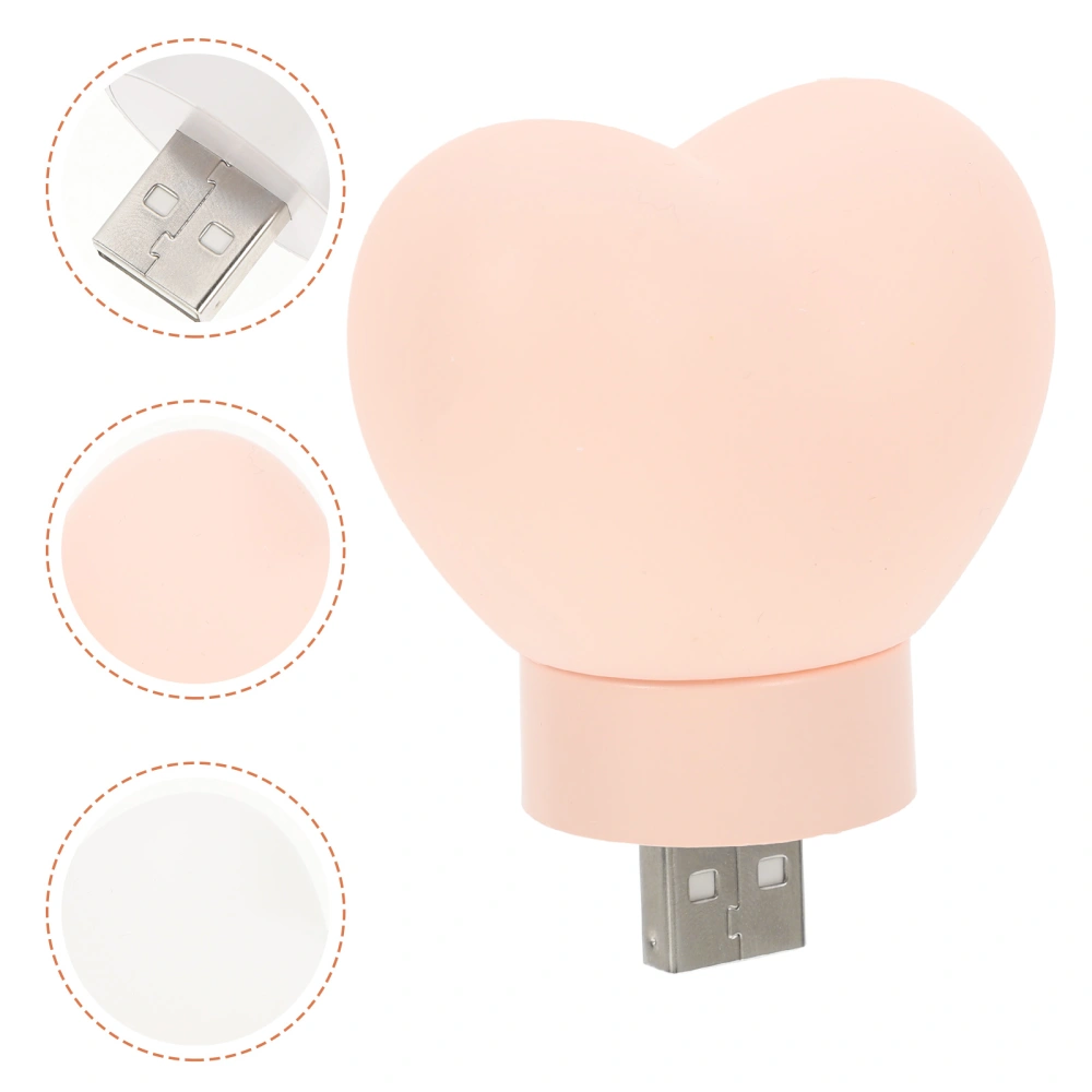 Night Light Usb Powered Decorative Night Light Heart Shape Modern Night Lamp