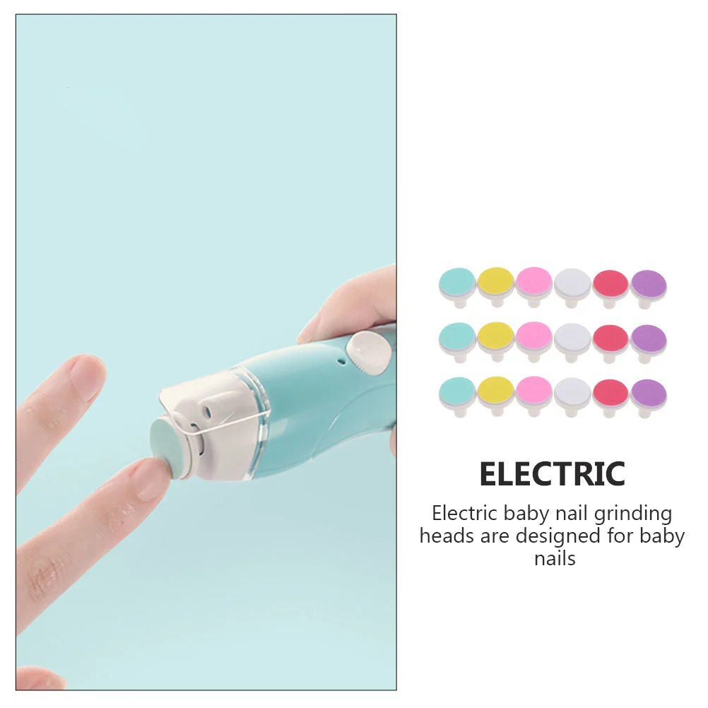 18Pcs Baby Nail File Grinding Heads Replacement Electric Baby Nail Grinding Head