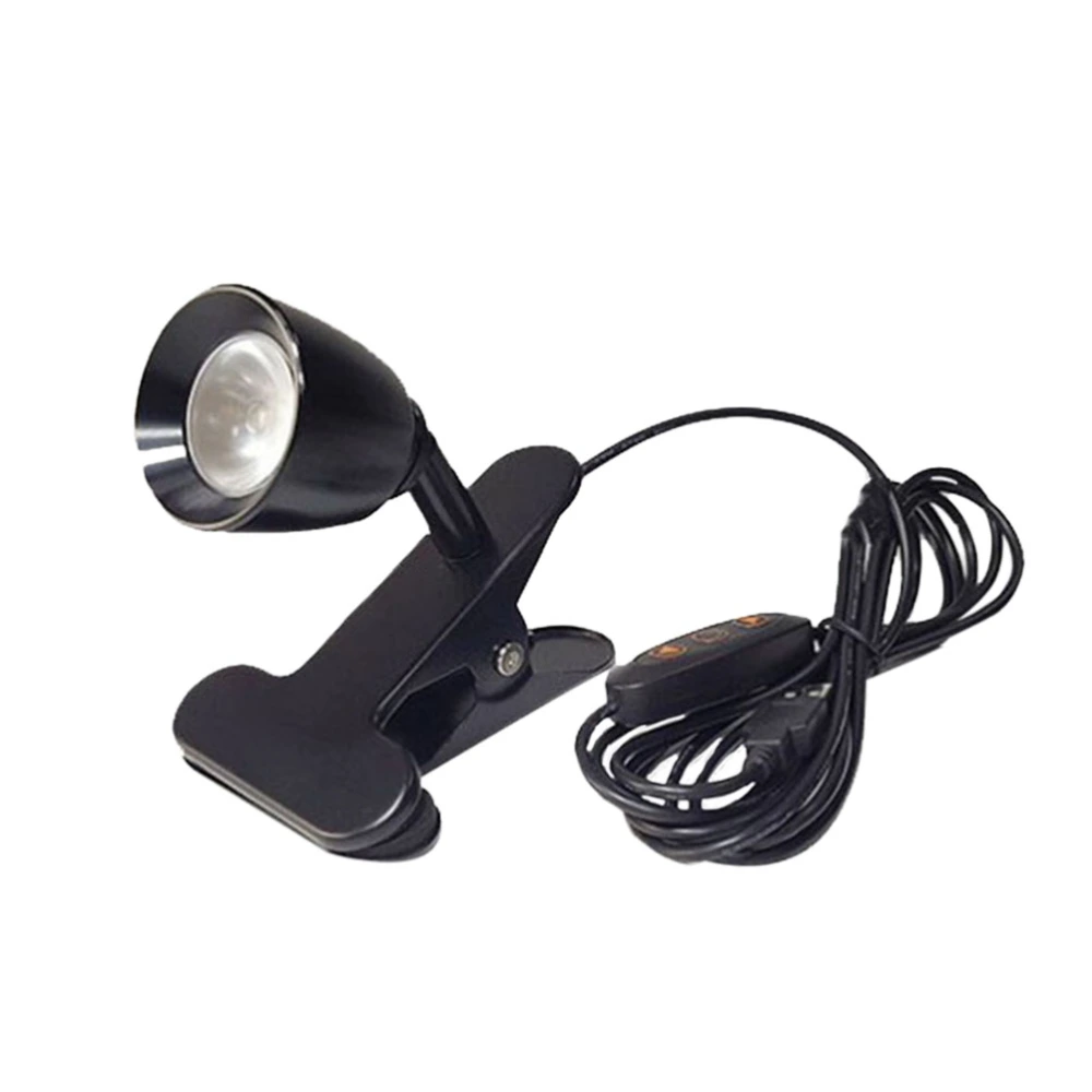 LED Clip On Reading Lamp USB Book Light Laptop PC Notebook Lighting Portable Desk Reading Lamp (Black, White Light)