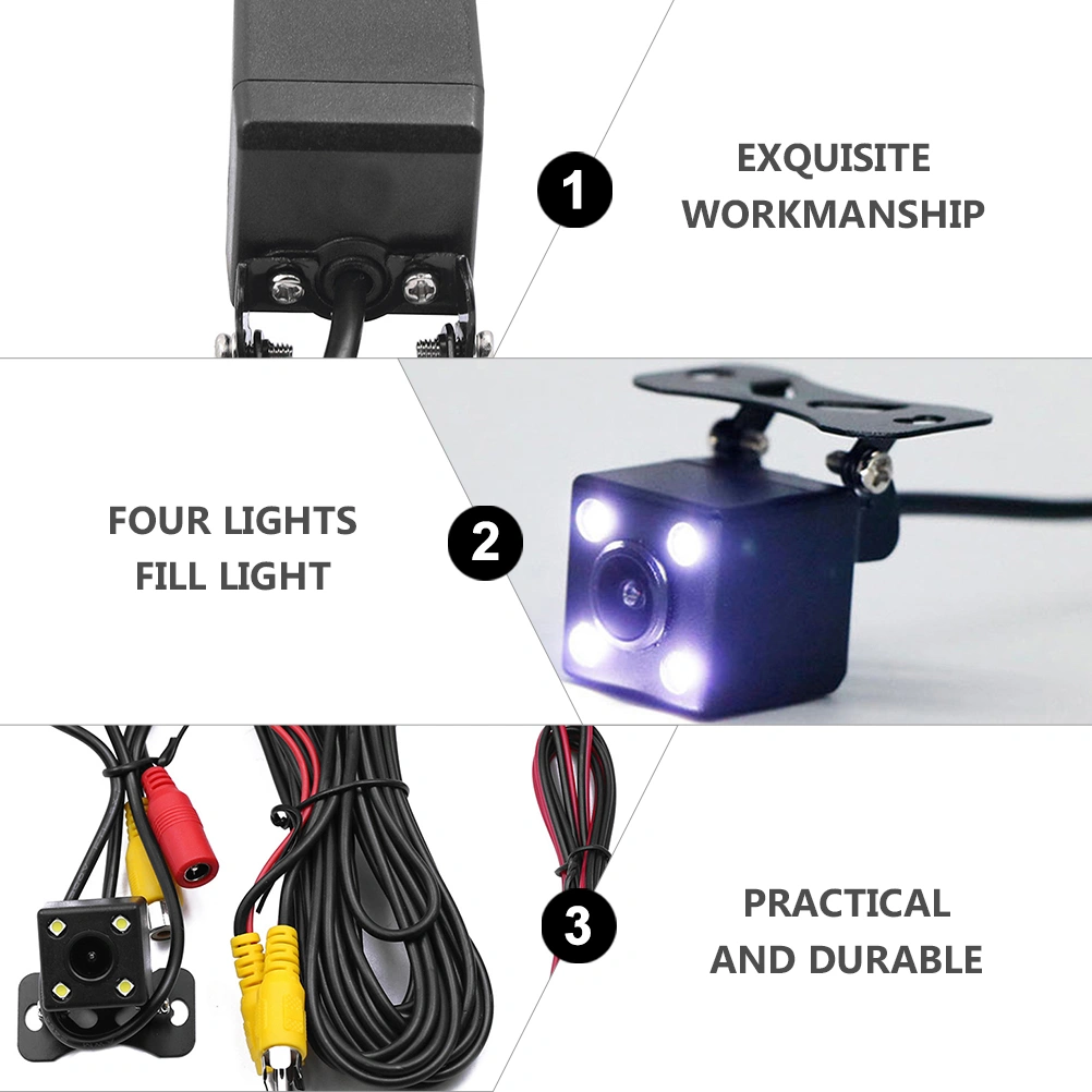 1pc Practical Car Reversing Camera Night Vision Car Rear View Camera with Light