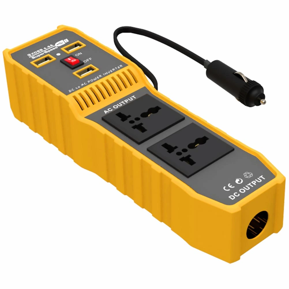 1 Set Car Power Inverter 400W DC 12V to AC 110V Car Charger with 2 Outlets