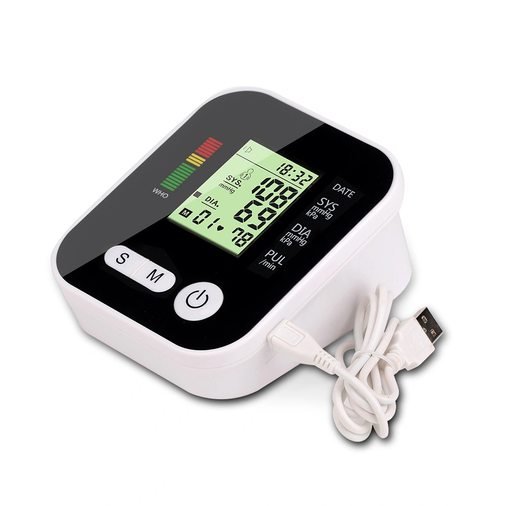1Pc Arm Sphygmomanometer Automatic Intelligent No Voice Blood Pressure Measurement Instrument with Battery