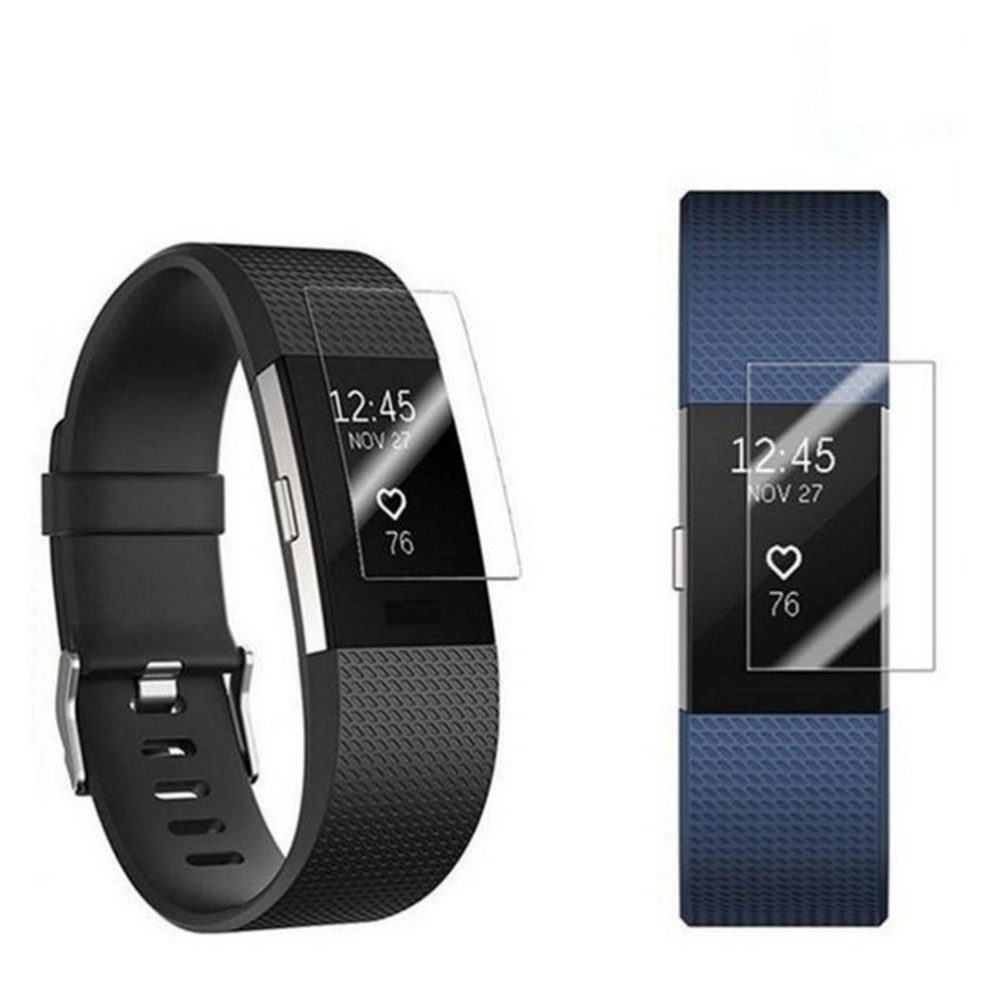 3pcs Premium Transparent Screen Protector Full Cover Screen Film for Fitbit Charge 2