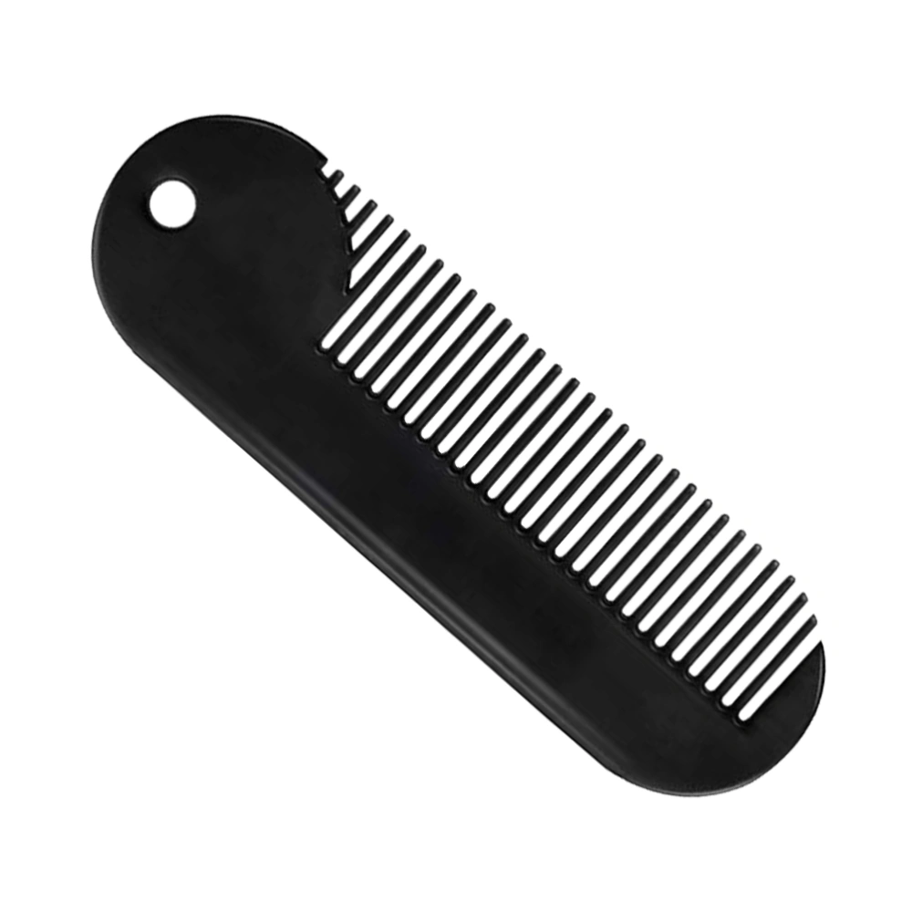 Zinc Alloy Beard Comb Sturdy Hair Styling Comb Portable Hair Accessories Useful Beard Supply Salon Gadget for Men (Black)