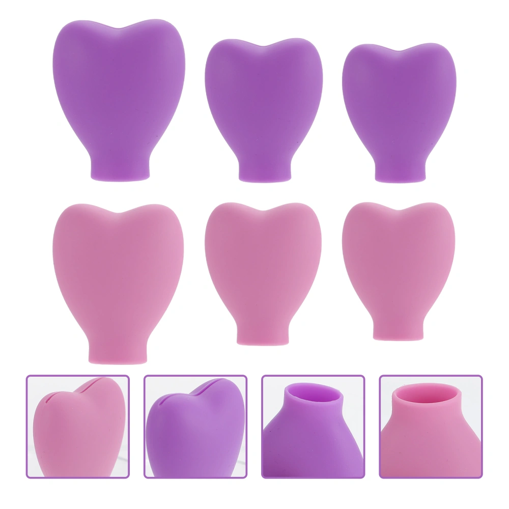 6Pcs Makeup Brush Protector Covers Durable Brush Sleeve Silicone Brush Covers