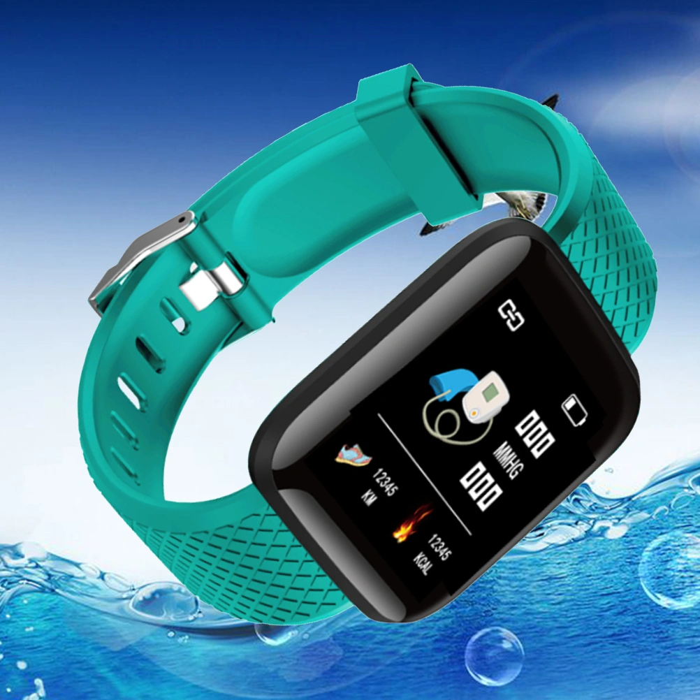 116plus USB Smart Wristband Blood Oxygen Sleep Monitor Daily Fitness Alarm Smart Band Bracelet Call Information Synchronization (Green)