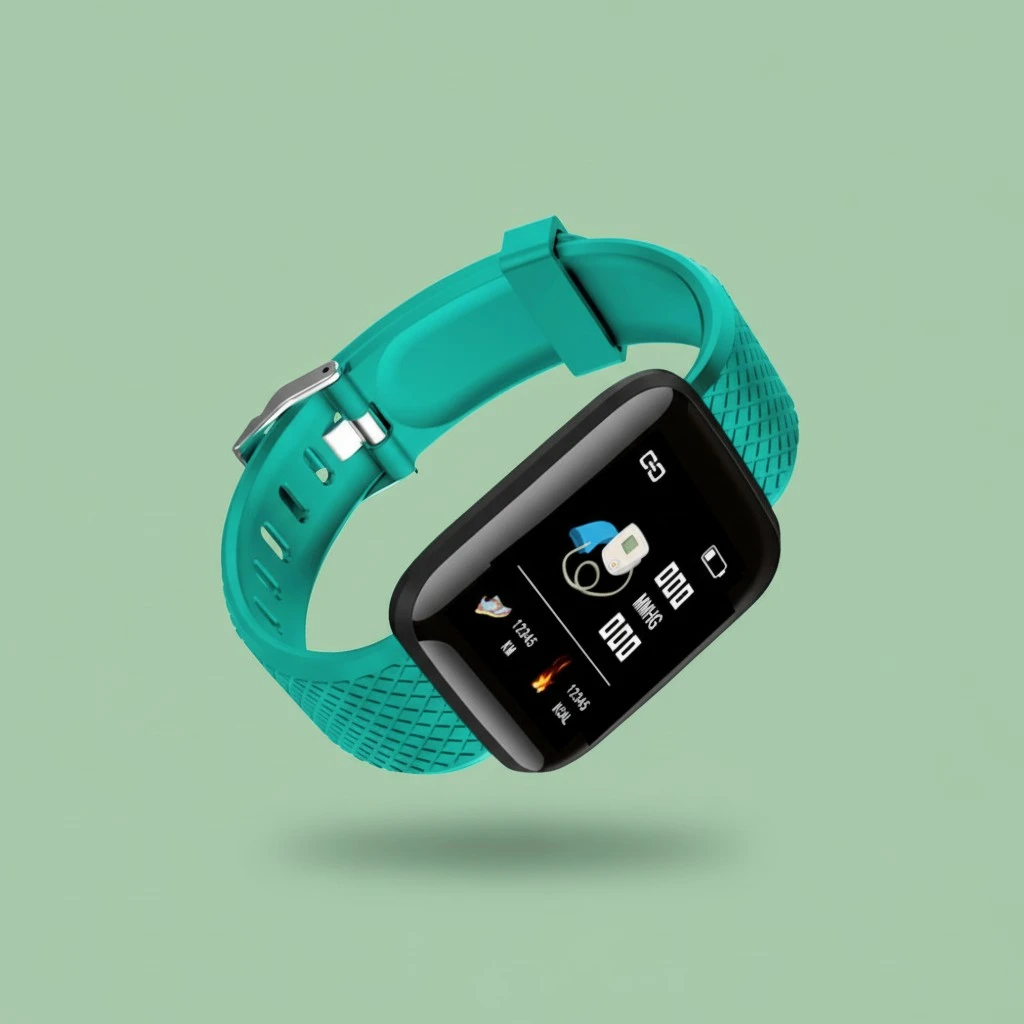 116plus USB Smart Wristband Blood Oxygen Sleep Monitor Daily Fitness Alarm Smart Band Bracelet Call Information Synchronization (Green)