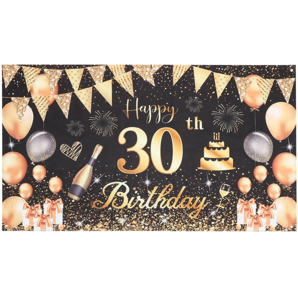 Birthday Party Hanging Banner 30th Birthday Background Banner Gathering Party Banner