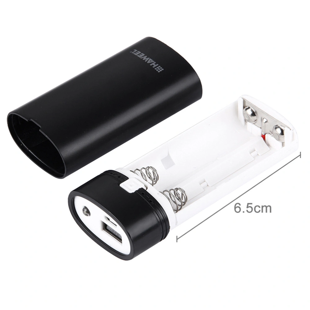 1PC 18650 Battery Charger Power Bank Shell USB Power Pack Portable Charging Stand for Home Outdoors Black