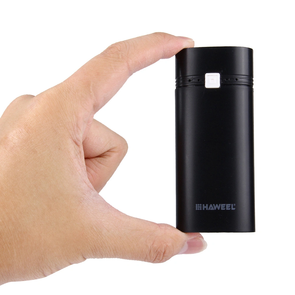 1PC 18650 Battery Charger Power Bank Shell USB Power Pack Portable Charging Stand for Home Outdoors Black